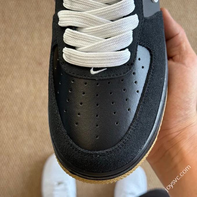 3A Pure Original Air Force 1 AF1 Black White Gum Sole Sneakers IB6388-001