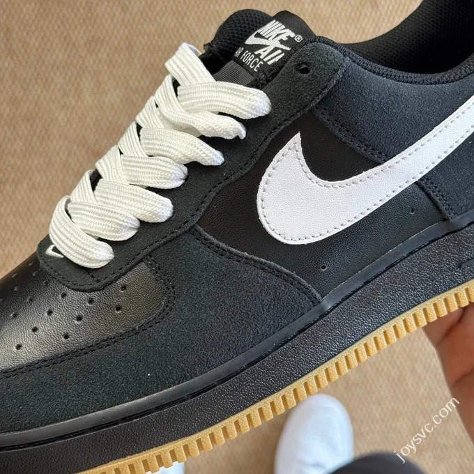 3A Pure Original Air Force 1 AF1 Black White Gum Sole Sneakers IB6388-001