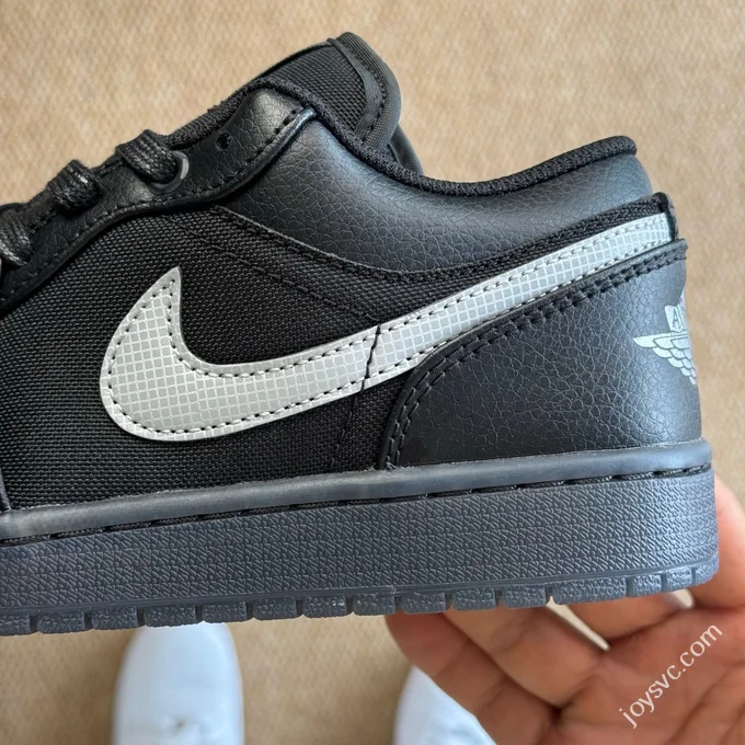 DT Pure Original AJ1 Low Black Silver Crystal Sole Authentic Materials HV5968-01