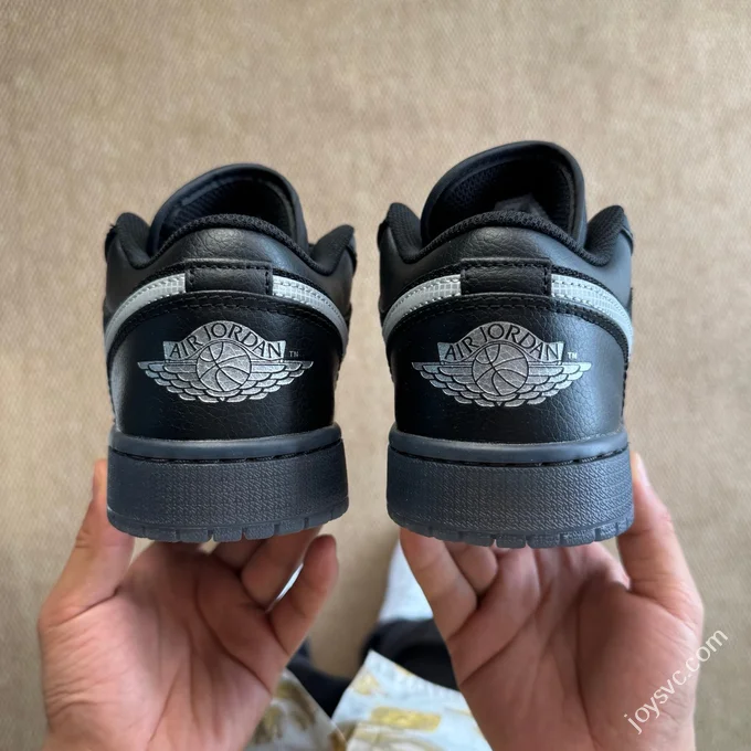 DT Pure Original AJ1 Low Black Silver Crystal Sole Authentic Materials HV5968-01