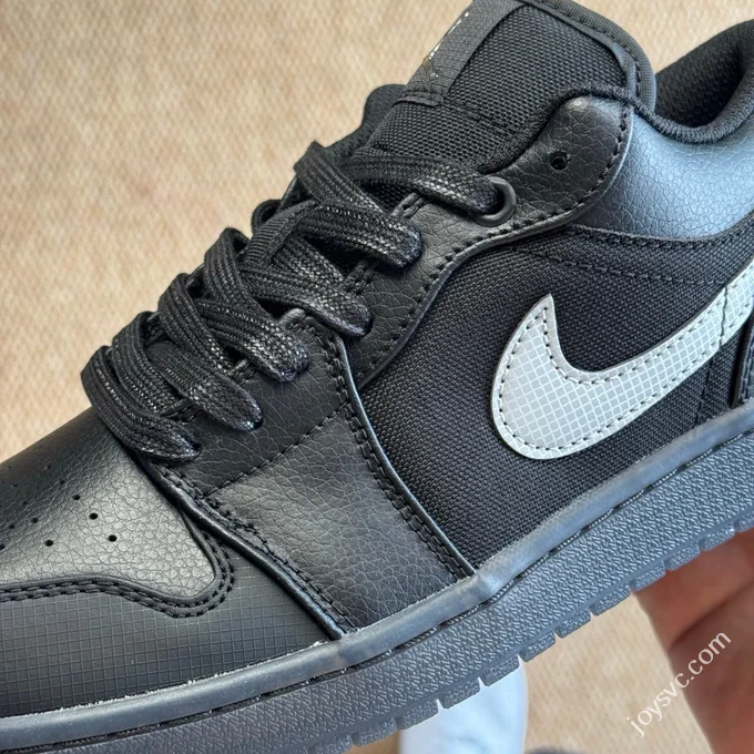 DT Pure Original AJ1 Low Black Silver Crystal Sole Authentic Materials HV5968-01