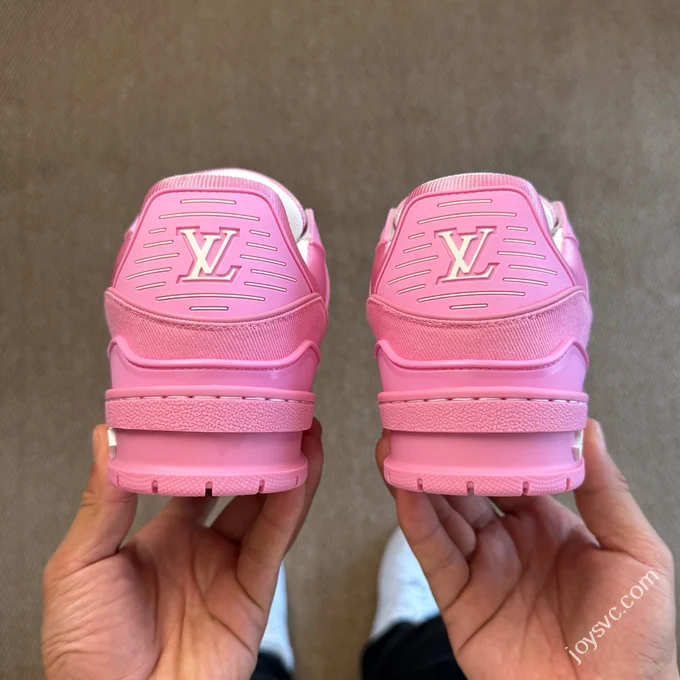LV Trainer Washed Denim Pink Official Latest Colorway Original Last