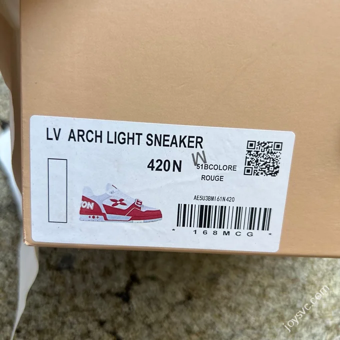 LOUIS VUITTON Trainer Floral Velcro White Red Sneakers