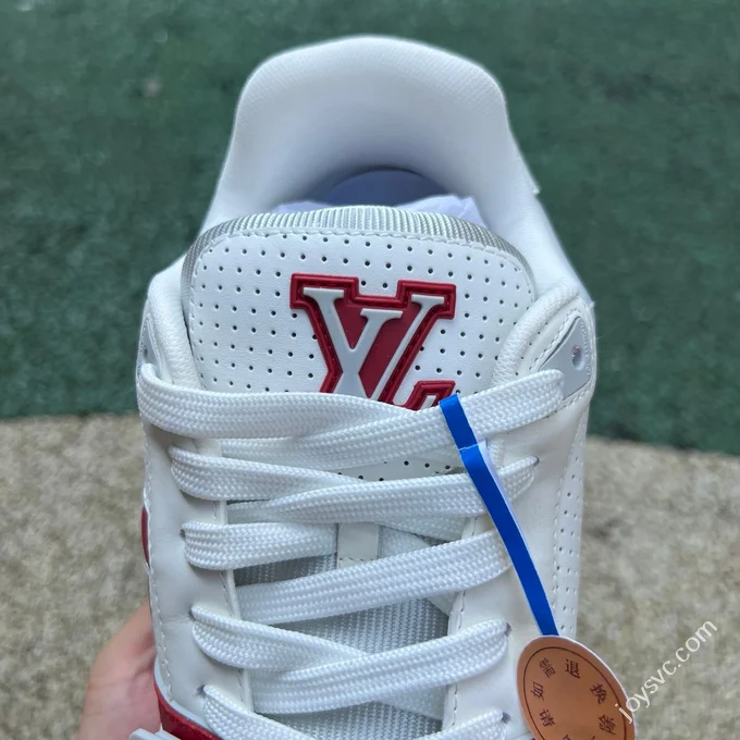 LOUIS VUITTON Trainer Floral Velcro White Red Sneakers