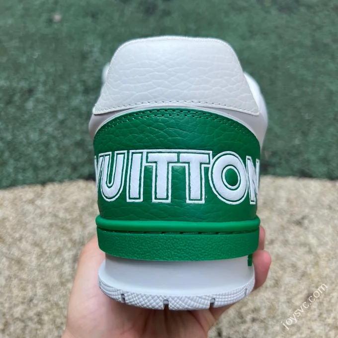 LOUIS VUITTON Trainer Floral Velcro White Green Sneakers
