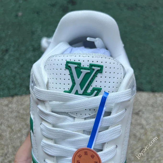 LOUIS VUITTON Trainer Floral Velcro White Green Sneakers