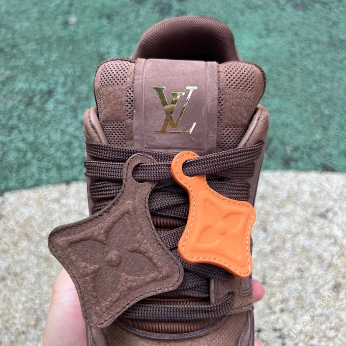 LOUIS VUITTON Trainer Denim Brown Sneakers