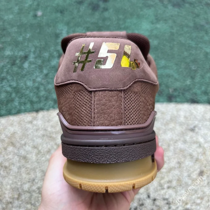 LOUIS VUITTON Trainer Denim Brown Sneakers