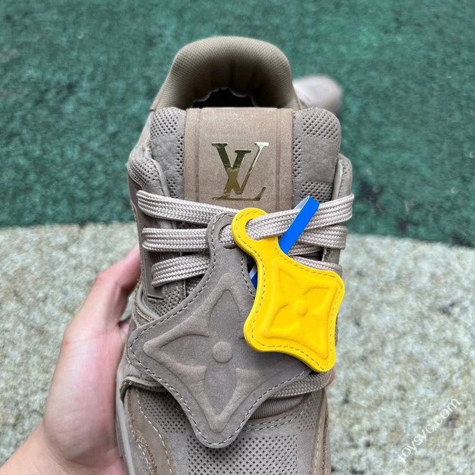 LOUIS VUITTON Trainer Denim Brown Sneakers