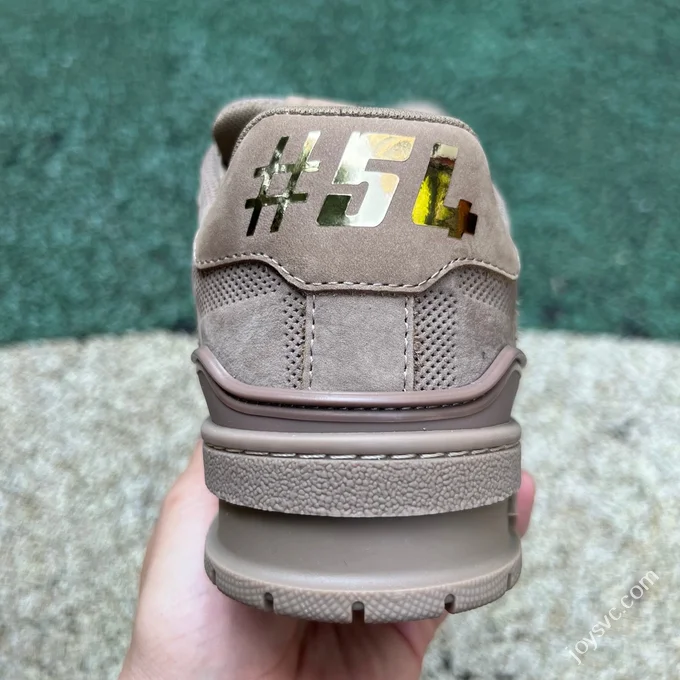 LOUIS VUITTON Trainer Denim Brown Sneakers