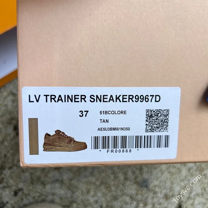 LOUIS VUITTON Trainer Denim Brown Sneakers