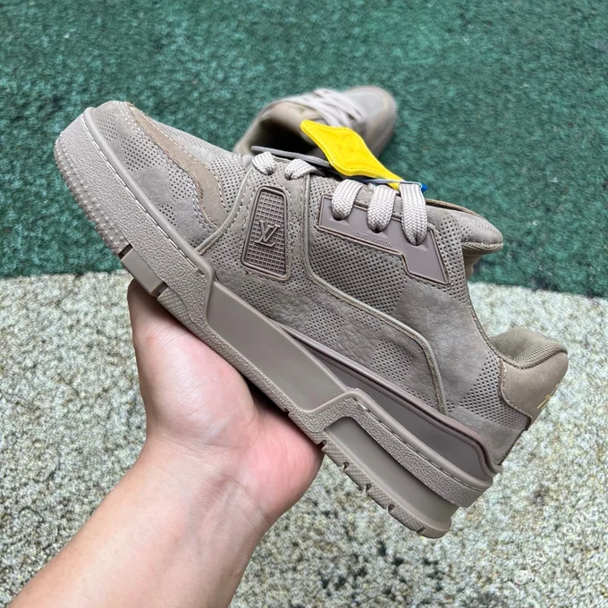 LOUIS VUITTON Trainer Denim Brown Sneakers