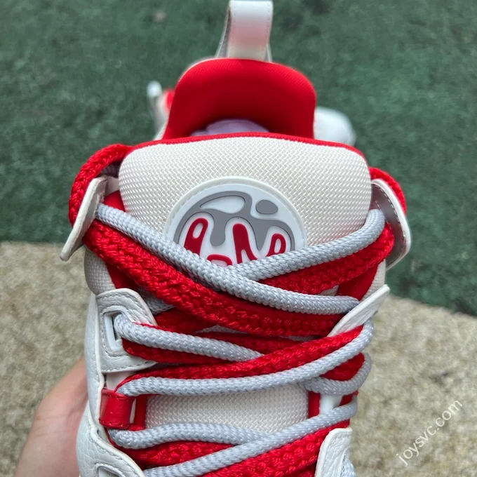 LOUIS VUITTON Skate LV White Red Lace-up Sneakers