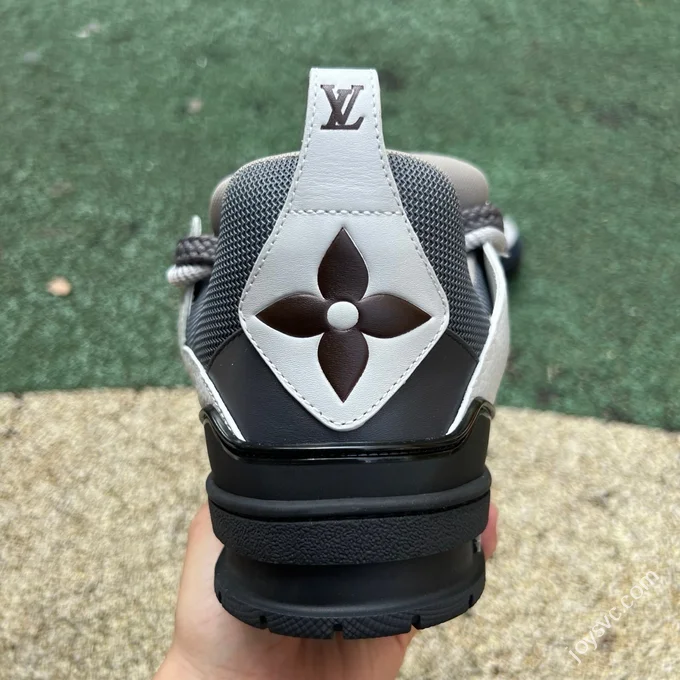 LOUIS VUITTON Skate LV Black Grey Lace-up Sneakers