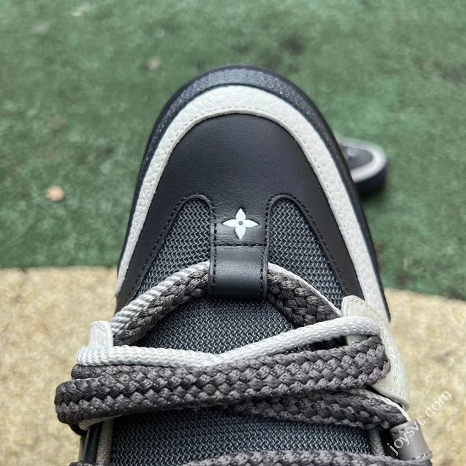 LOUIS VUITTON Skate LV Black Grey Lace-up Sneakers