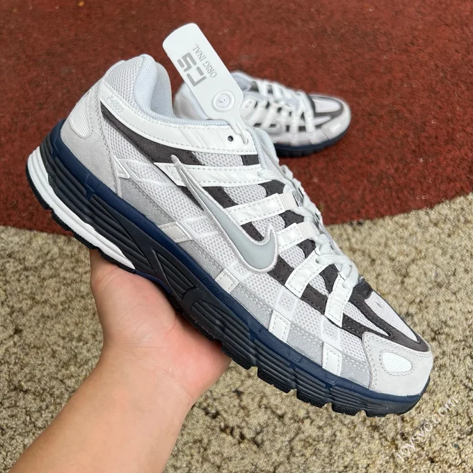 Nike P-6000 White Grey Black Low Top Sneakers IB3081-001
