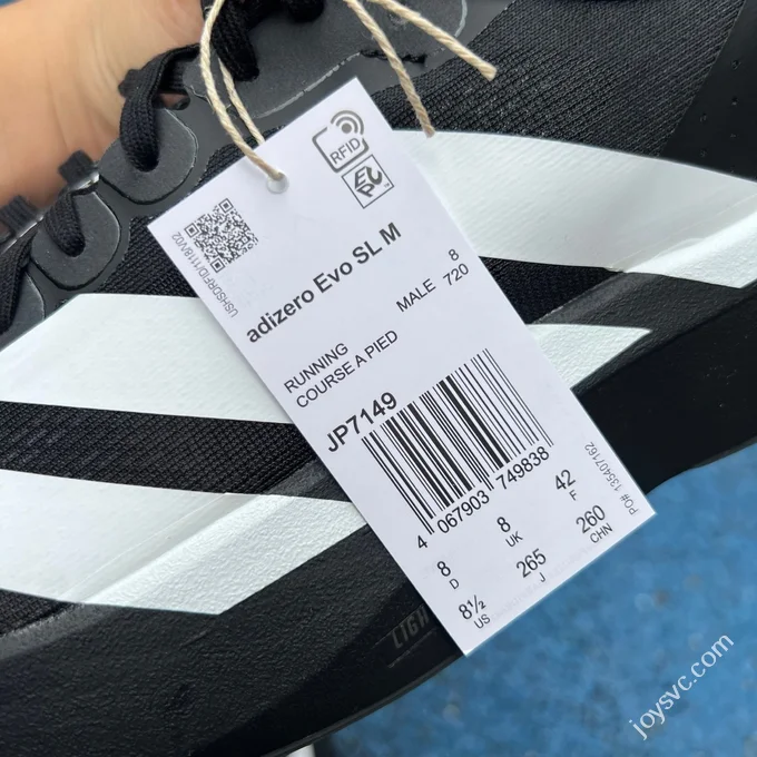 Adidas Adizero Evo SL Black White Marathon Training Running Shoes JP7149
