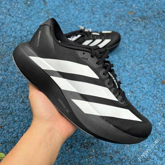 Adidas Adizero Evo SL Black White Marathon Training Running Shoes JP7149