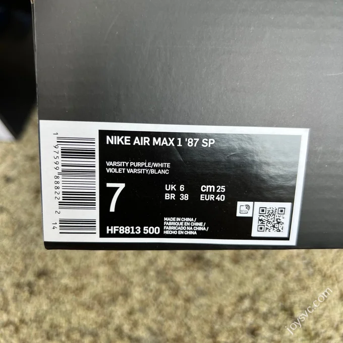 Nike Air Max 1 Purple Supreme Sneakers