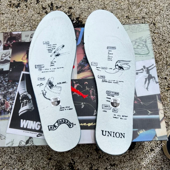 AJ1 Union White Blue Red Patchwork Sneakers