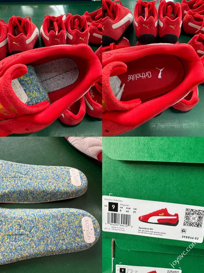 CS Version Puma Speedcat OG White Red Racing Sneakers 398846 02 CS