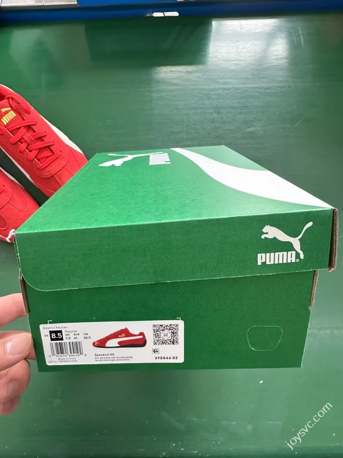 CS Version Puma Speedcat OG White Red Racing Sneakers 398846 01 CS