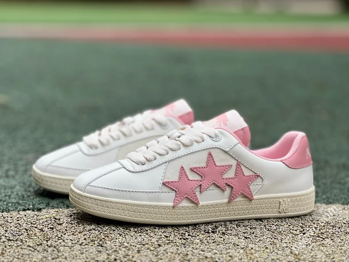 AMIRI Pacific Leather White Pink Sneakers