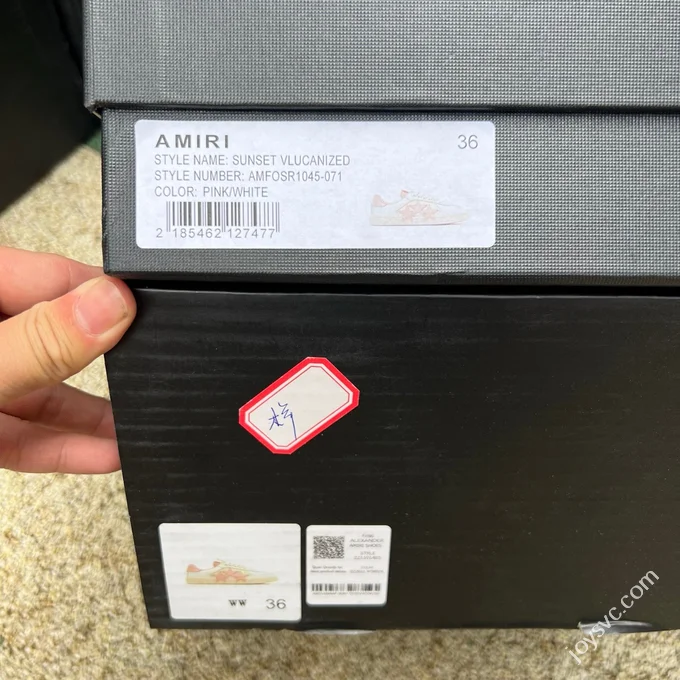 AMIRI Pacific Leather White Pink Sneakers
