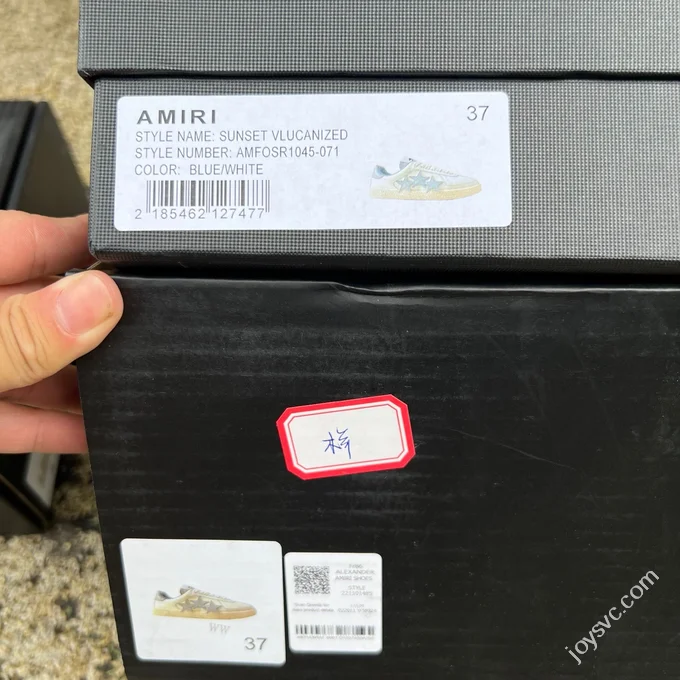 AMIRI Pacific Leather White Blue Sneakers