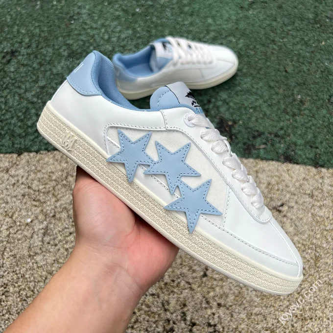 AMIRI Pacific Leather White Blue Sneakers