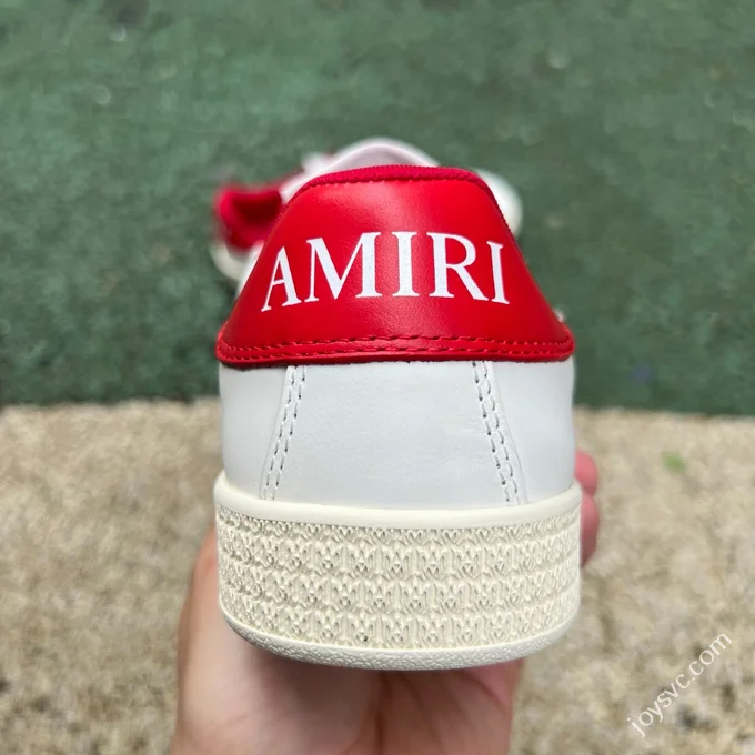AMIRI Pacific Leather White Red Sneakers