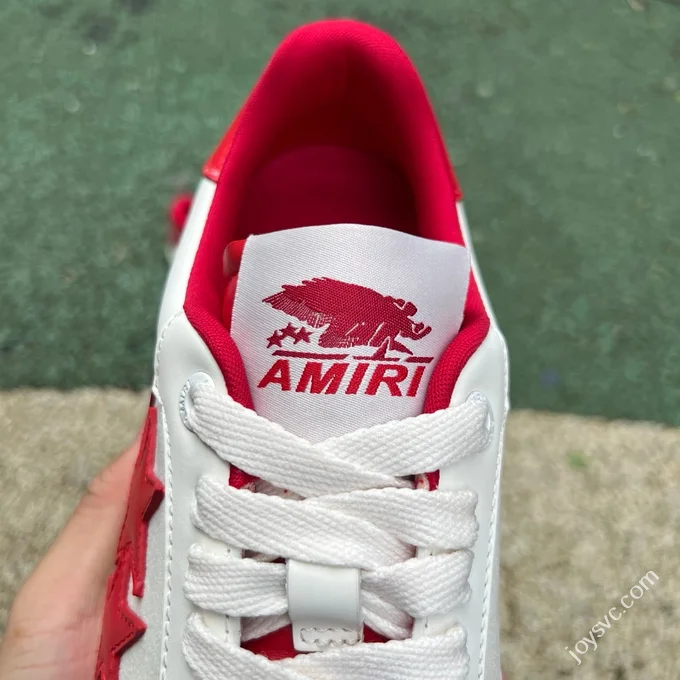 AMIRI Pacific Leather White Red Sneakers