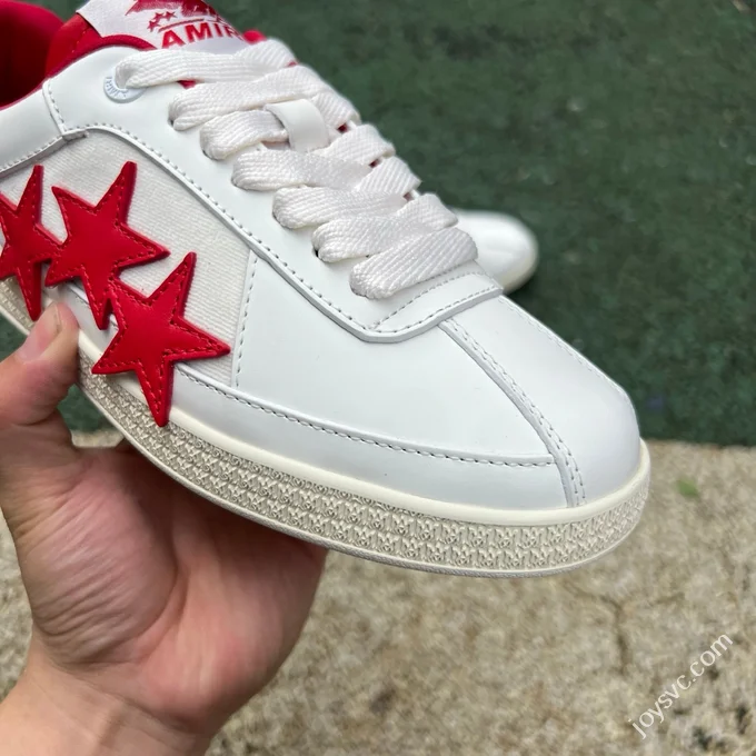 AMIRI Pacific Leather White Red Sneakers