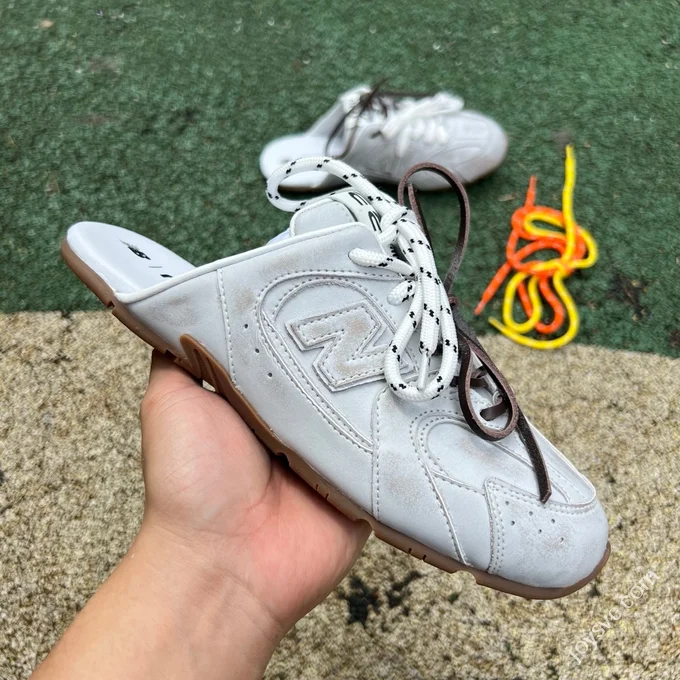 New Balance x Miu Miu White Grey Mule