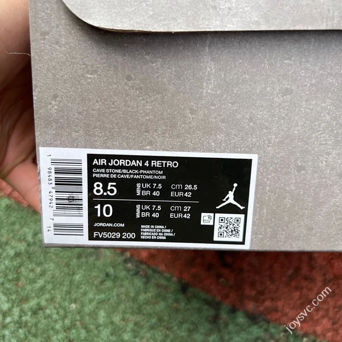 AJ4 Cave Stone Grey Sneakers FV5029-200