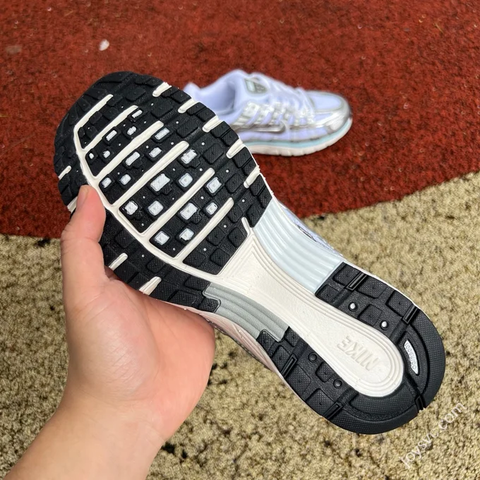 Nike P-6000 White Silver Blue Low Top Sneakers BV1021-106
