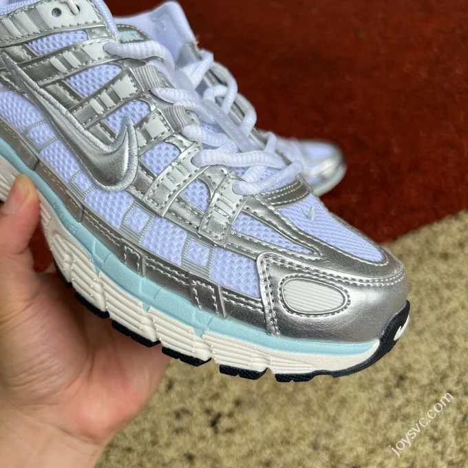 Nike P-6000 White Silver Blue Low Top Sneakers BV1021-106