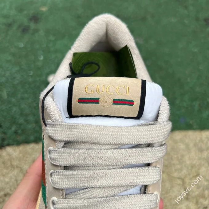 Gucci Screener Dirty Look Green Fabric Classic Sneakers