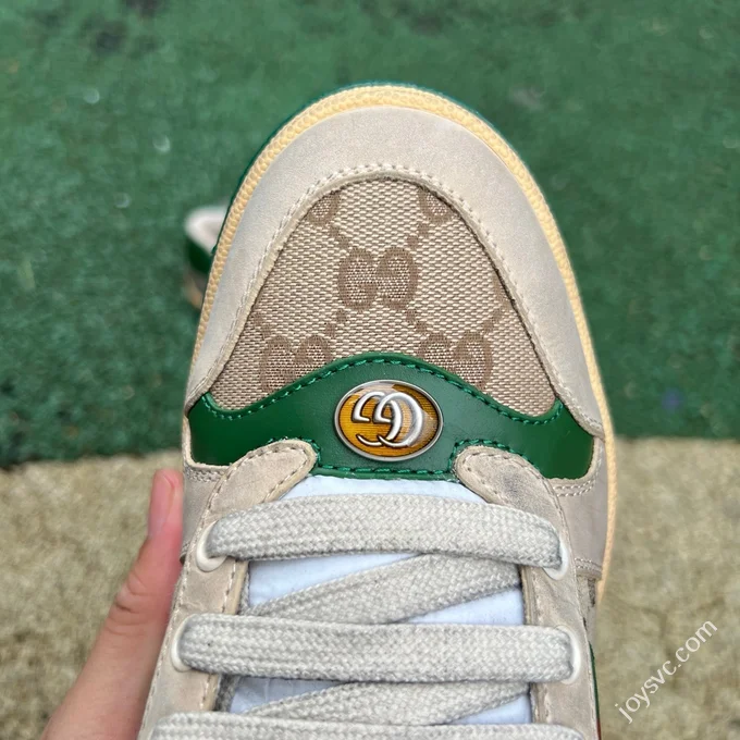 Gucci Screener Dirty Look Green Fabric Classic Sneakers