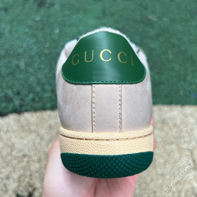 Gucci Screener Dirty Look Green Fabric Classic Sneakers