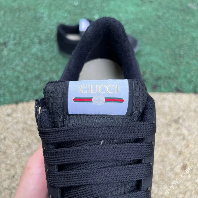 Gucci Screener Dirty Look Black Green Sneakers
