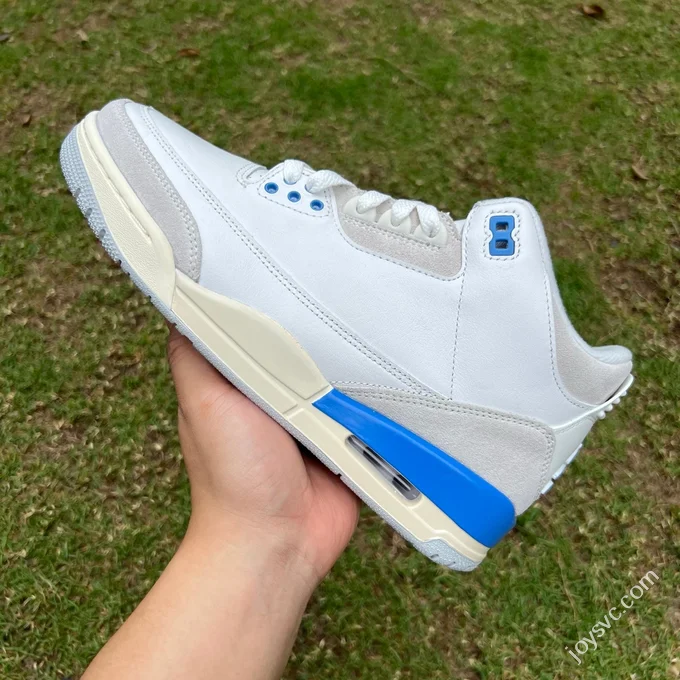 AJ3 White Grey Blue Lucky Blue Sneakers CT8532-101
