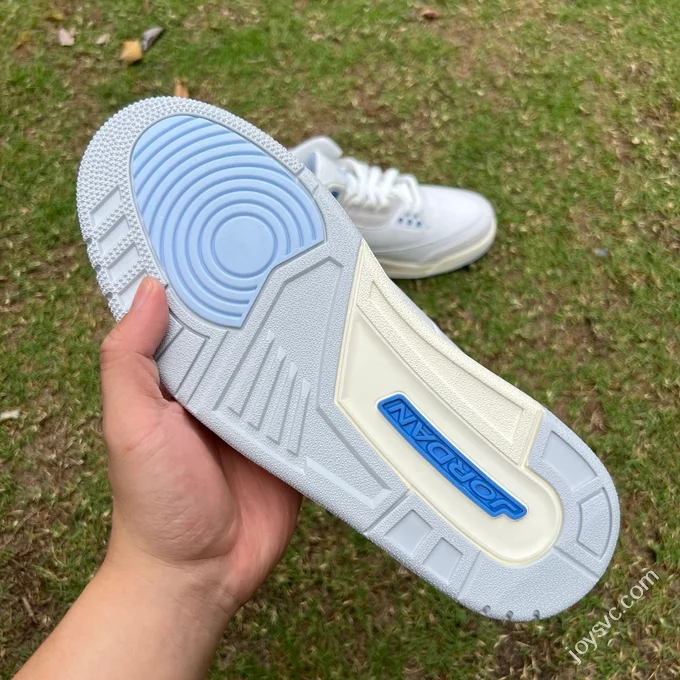 AJ3 White Grey Blue Lucky Blue Sneakers CT8532-101