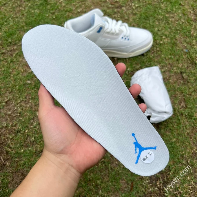 AJ3 White Grey Blue Lucky Blue Sneakers CT8532-101