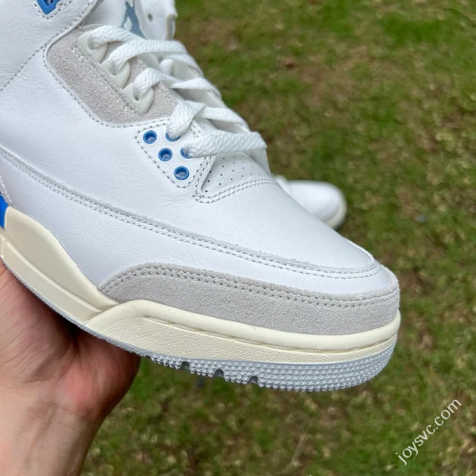 AJ3 White Grey Blue Lucky Blue Sneakers CT8532-101