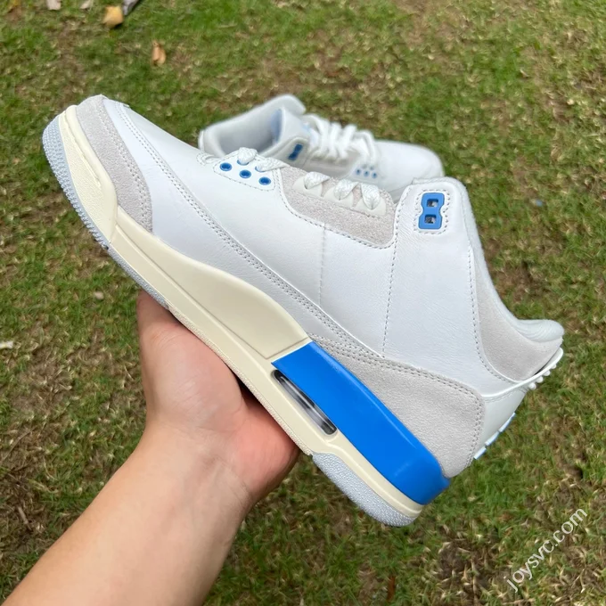 AJ3 White Grey Blue Lucky Blue Sneakers CT8532-101