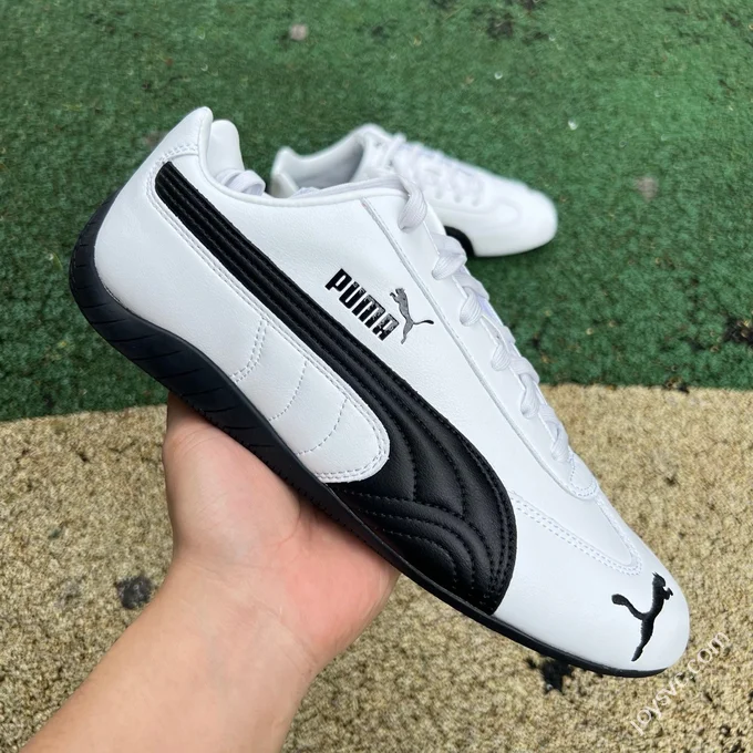 S2 Pure Original Puma Speedcat OG Low Top Retro Casual Racing Shoes White Black 401603 02