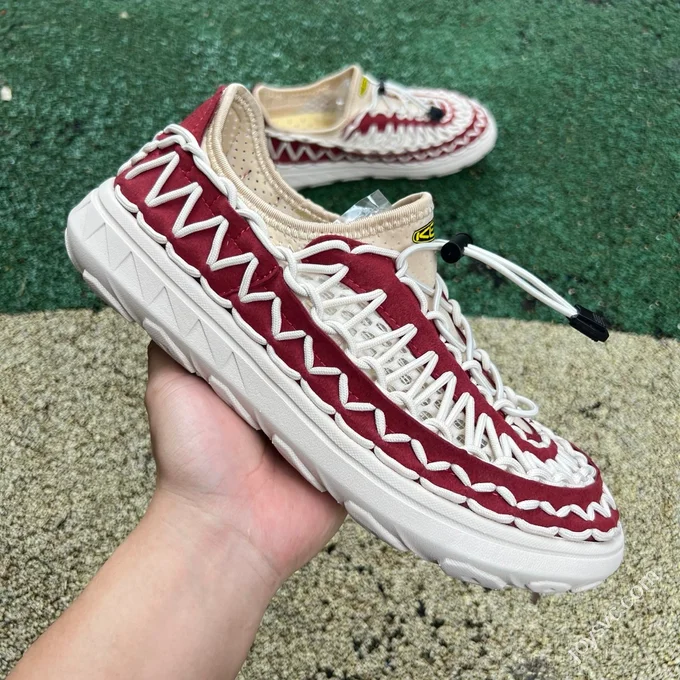 KEEN Woven White Red Shoes