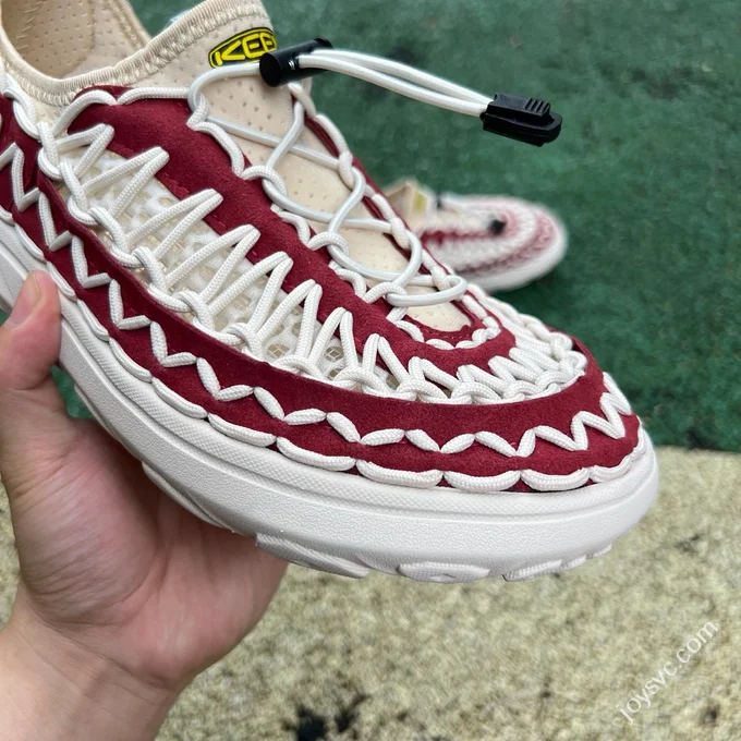 KEEN Woven White Red Shoes