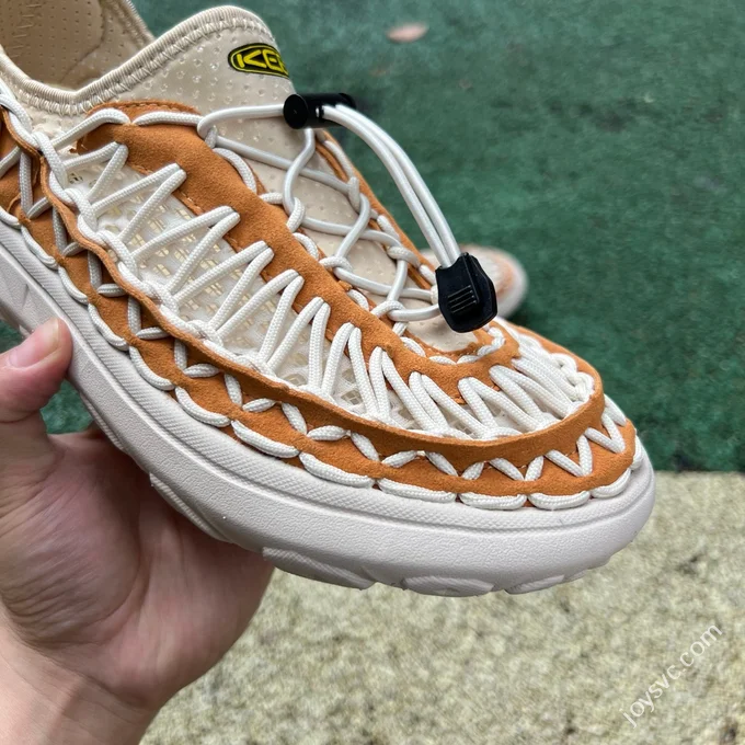 KEEN Woven White Orange Shoes
